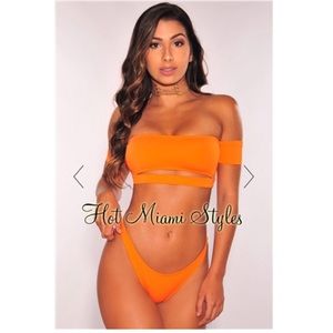 *NEVER WORN* Hot Miami Styles Neon Orange Bikini